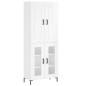 vidaXL Highboard Hochglanz-Weiß 69,5x34x180 cm Holzwerkstoff vidaXL Highboard Hochglanz-Weiß 69,5x34x180 cm Holzwerkstoff