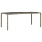 vidaXL 7-tlg. Garten-Essgruppe mit Kissen Grau Poly Rattan und Glas vidaXL 7-tlg. Garten-Essgruppe mit Kissen Grau Poly Rattan und Glas