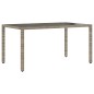 vidaXL 7-tlg. Garten-Essgruppe mit Kissen Grau Poly Rattan und Glas vidaXL 7-tlg. Garten-Essgruppe mit Kissen Grau Poly Rattan und Glas