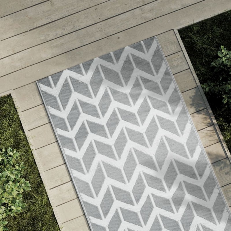 vidaXL Outdoor-Teppich Grau 80x150 cm PP vidaXL Outdoor-Teppich Grau 80x150 cm PP