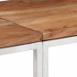 vidaXL Konsolentisch Silbern Edelstahl und Massivholz Akazie vidaXL Konsolentisch Silbern Edelstahl und Massivholz Akazie