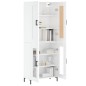 vidaXL Highboard Hochglanz-Weiß 69,5x34x180 cm Holzwerkstoff vidaXL Highboard Hochglanz-Weiß 69,5x34x180 cm Holzwerkstoff