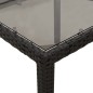 vidaXL 9-tlg. Garten-Essgruppe mit Kissen Schwarz Poly Rattan und Glas vidaXL 9-tlg. Garten-Essgruppe mit Kissen Schwarz Poly Rattan und Glas