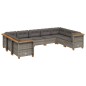 vidaXL 9-tlg. Garten-Sofagarnitur mit Kissen Grau Poly Rattan vidaXL 9-tlg. Garten-Sofagarnitur mit Kissen Grau Poly Rattan
