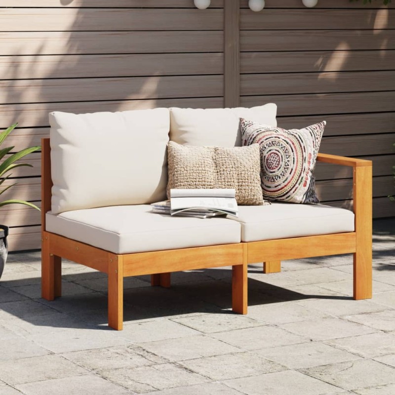 vidaXL Gartensofa mit 1 Armlehne 2-Sitzer Massivholz Akazie vidaXL Gartensofa mit 1 Armlehne 2-Sitzer Massivholz Akazie