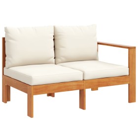 vidaXL Gartensofa mit 1 Armlehne 2-Sitzer Massivholz Akazie