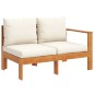 vidaXL Gartensofa mit 1 Armlehne 2-Sitzer Massivholz Akazie vidaXL Gartensofa mit 1 Armlehne 2-Sitzer Massivholz Akazie