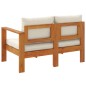vidaXL Gartensofa mit 1 Armlehne 2-Sitzer Massivholz Akazie vidaXL Gartensofa mit 1 Armlehne 2-Sitzer Massivholz Akazie