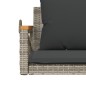 vidaXL Hängebank mit Kissen Grau 109x62x40 cm Poly Rattan vidaXL Hängebank mit Kissen Grau 109x62x40 cm Poly Rattan