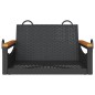 vidaXL Hängesessel Schwarz 63x62x40 cm Poly Rattan vidaXL Hängesessel Schwarz 63x62x40 cm Poly Rattan