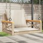 vidaXL Hängesessel mit Kissen Beige 63x62x40 cm Poly Rattan vidaXL Hängesessel mit Kissen Beige 63x62x40 cm Poly Rattan