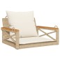 vidaXL Hängesessel mit Kissen Beige 63x62x40 cm Poly Rattan vidaXL Hängesessel mit Kissen Beige 63x62x40 cm Poly Rattan