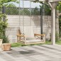 vidaXL Hängesessel mit Kissen Beige 63x62x40 cm Poly Rattan vidaXL Hängesessel mit Kissen Beige 63x62x40 cm Poly Rattan
