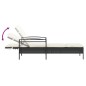 vidaXL Sonnenliege mit Auflage Schwarz 63x200x81 cm Poly Rattan vidaXL Sonnenliege mit Auflage Schwarz 63x200x81 cm Poly Rattan