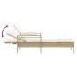vidaXL Sonnenliege mit Auflage Beige 63x200x81 cm Poly Rattan vidaXL Sonnenliege mit Auflage Beige 63x200x81 cm Poly Rattan