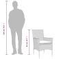 vidaXL 3-tlg. Bistro-Set mit Kissen Grau Poly Rattan und Glas vidaXL 3-tlg. Bistro-Set mit Kissen Grau Poly Rattan und Glas