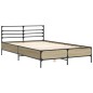 vidaXL Bettgestell Sonoma-Eiche 140x200 cm Holzwerkstoff und Metall vidaXL Bettgestell Sonoma-Eiche 140x200 cm Holzwerkstoff und Metall
