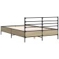 vidaXL Bettgestell Sonoma-Eiche 140x200 cm Holzwerkstoff und Metall vidaXL Bettgestell Sonoma-Eiche 140x200 cm Holzwerkstoff und Metall