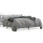 vidaXL Bettgestell Grau Sonoma 160x200 cm Holzwerkstoff und Metall vidaXL Bettgestell Grau Sonoma 160x200 cm Holzwerkstoff und Metall