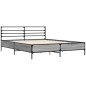 vidaXL Bettgestell Grau Sonoma 160x200 cm Holzwerkstoff und Metall vidaXL Bettgestell Grau Sonoma 160x200 cm Holzwerkstoff und Metall