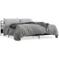 vidaXL Bettgestell Schwarz 180x200 cm Holzwerkstoff und Metall vidaXL Bettgestell Schwarz 180x200 cm Holzwerkstoff und Metall
