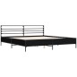 vidaXL Bettgestell Schwarz 180x200 cm Holzwerkstoff und Metall vidaXL Bettgestell Schwarz 180x200 cm Holzwerkstoff und Metall