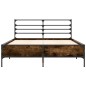 vidaXL Bettgestell Räuchereiche 135x190 cm Holzwerkstoff und Metall vidaXL Bettgestell Räuchereiche 135x190 cm Holzwerkstoff und Metall