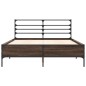vidaXL Bettgestell Braun Eichen-Optik 140x190 cm Holzwerkstoff Metall vidaXL Bettgestell Braun Eichen-Optik 140x190 cm Holzwerkstoff Metall