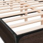 vidaXL Bettgestell Braun Eichen-Optik 140x190 cm Holzwerkstoff Metall vidaXL Bettgestell Braun Eichen-Optik 140x190 cm Holzwerkstoff Metall