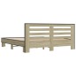 vidaXL Bettgestell Sonoma-Eiche 200x200 cm Holzwerkstoff und Metall vidaXL Bettgestell Sonoma-Eiche 200x200 cm Holzwerkstoff und Metall