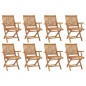 Klappbare Gartenstühle 8 Stk. Massivholz Teak Klappbare Gartenstühle 8 Stk. Massivholz Teak
