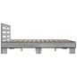 vidaXL Bettgestell Grau Sonoma 160x200 cm Holzwerkstoff und Metall vidaXL Bettgestell Grau Sonoma 160x200 cm Holzwerkstoff und Metall