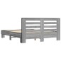 vidaXL Bettgestell Grau Sonoma 160x200 cm Holzwerkstoff und Metall vidaXL Bettgestell Grau Sonoma 160x200 cm Holzwerkstoff und Metall