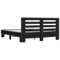 vidaXL Bettgestell Schwarz 150x200 cm Holzwerkstoff und Metall vidaXL Bettgestell Schwarz 150x200 cm Holzwerkstoff und Metall
