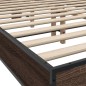 vidaXL Bettgestell Braun Eichen-Optik 140x200 cm Holzwerkstoff Metall vidaXL Bettgestell Braun Eichen-Optik 140x200 cm Holzwerkstoff Metall
