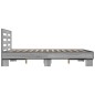 vidaXL Bettgestell Grau Sonoma 120x200 cm Holzwerkstoff und Metall vidaXL Bettgestell Grau Sonoma 120x200 cm Holzwerkstoff und Metall