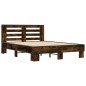vidaXL Bettgestell Räuchereiche 120x190 cm Holzwerkstoff und Metall vidaXL Bettgestell Räuchereiche 120x190 cm Holzwerkstoff und Metall