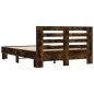 vidaXL Bettgestell Räuchereiche 120x190 cm Holzwerkstoff und Metall vidaXL Bettgestell Räuchereiche 120x190 cm Holzwerkstoff und Metall