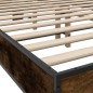 vidaXL Bettgestell Räuchereiche 120x190 cm Holzwerkstoff und Metall vidaXL Bettgestell Räuchereiche 120x190 cm Holzwerkstoff und Metall