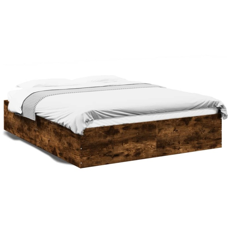 vidaXL Bettgestell Räuchereiche 150x200 cm Holzwerkstoff vidaXL Bettgestell Räuchereiche 150x200 cm Holzwerkstoff
