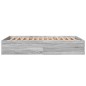 vidaXL Bettgestell Grau Sonoma 120x190 cm Holzwerkstoff vidaXL Bettgestell Grau Sonoma 120x190 cm Holzwerkstoff