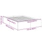 vidaXL Bettgestell Grau Sonoma 120x190 cm Holzwerkstoff vidaXL Bettgestell Grau Sonoma 120x190 cm Holzwerkstoff
