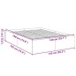 vidaXL Bettgestell Sonoma-Eiche 140x190 cm Holzwerkstoff vidaXL Bettgestell Sonoma-Eiche 140x190 cm Holzwerkstoff