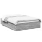 vidaXL Bettgestell Grau Sonoma 120x200 cm Holzwerkstoff vidaXL Bettgestell Grau Sonoma 120x200 cm Holzwerkstoff