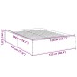 vidaXL Bettgestell Grau Sonoma 120x200 cm Holzwerkstoff vidaXL Bettgestell Grau Sonoma 120x200 cm Holzwerkstoff