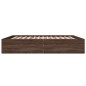 vidaXL Bettgestell Braun Eichen-Optik 200x200 cm Holzwerkstoff vidaXL Bettgestell Braun Eichen-Optik 200x200 cm Holzwerkstoff