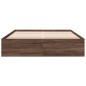 vidaXL Bettgestell Braun Eichen-Optik 150x200 cm Holzwerkstoff vidaXL Bettgestell Braun Eichen-Optik 150x200 cm Holzwerkstoff