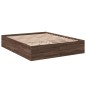 vidaXL Bettgestell Braun Eichen-Optik 150x200 cm Holzwerkstoff vidaXL Bettgestell Braun Eichen-Optik 150x200 cm Holzwerkstoff