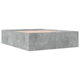 vidaXL Bettgestell Betongrau 160x200 cm Holzwerkstoff