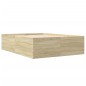 vidaXL Bettgestell Sonoma-Eiche 135x190 cm Holzwerkstoff vidaXL Bettgestell Sonoma-Eiche 135x190 cm Holzwerkstoff